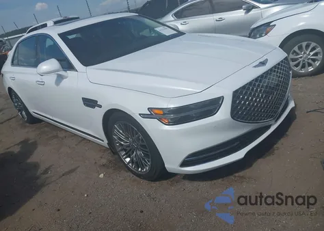 2021 Genesis G90 5.0 Ultimate Awd z USA, uszkodzony, nr VIN KMTF54PH9MU089274